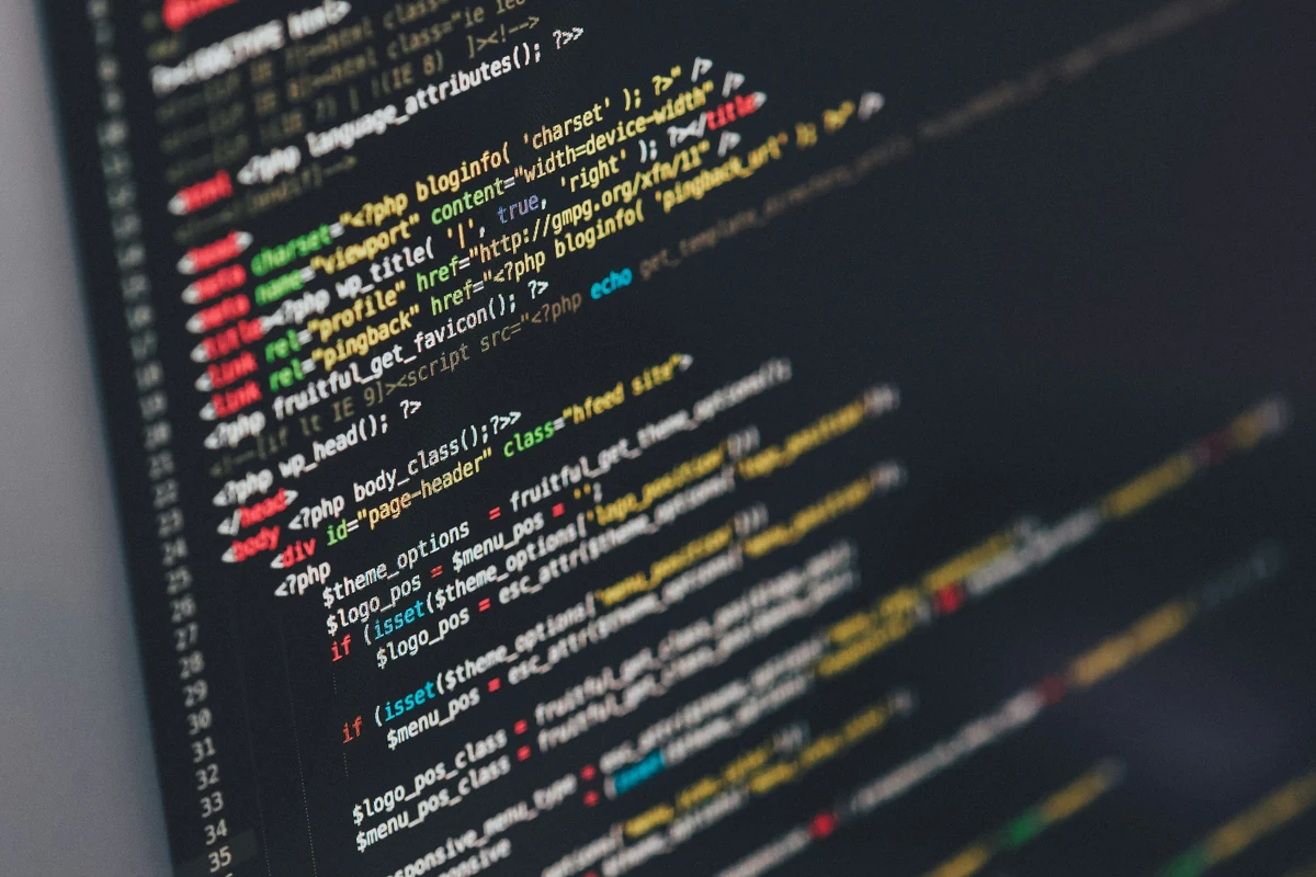 Demonstration of code on a monitor.